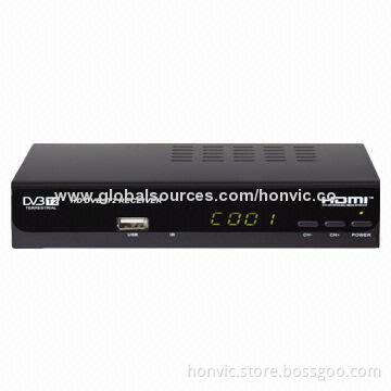 DVB-T2 Digital Set-top Box with One USB2.0 and HDMI, PAL/NTSC Auto-conversion